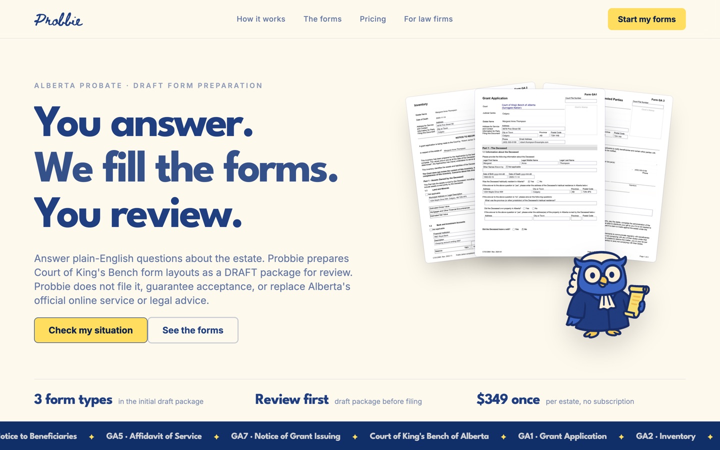 Probbie — the live product at probbie.com
